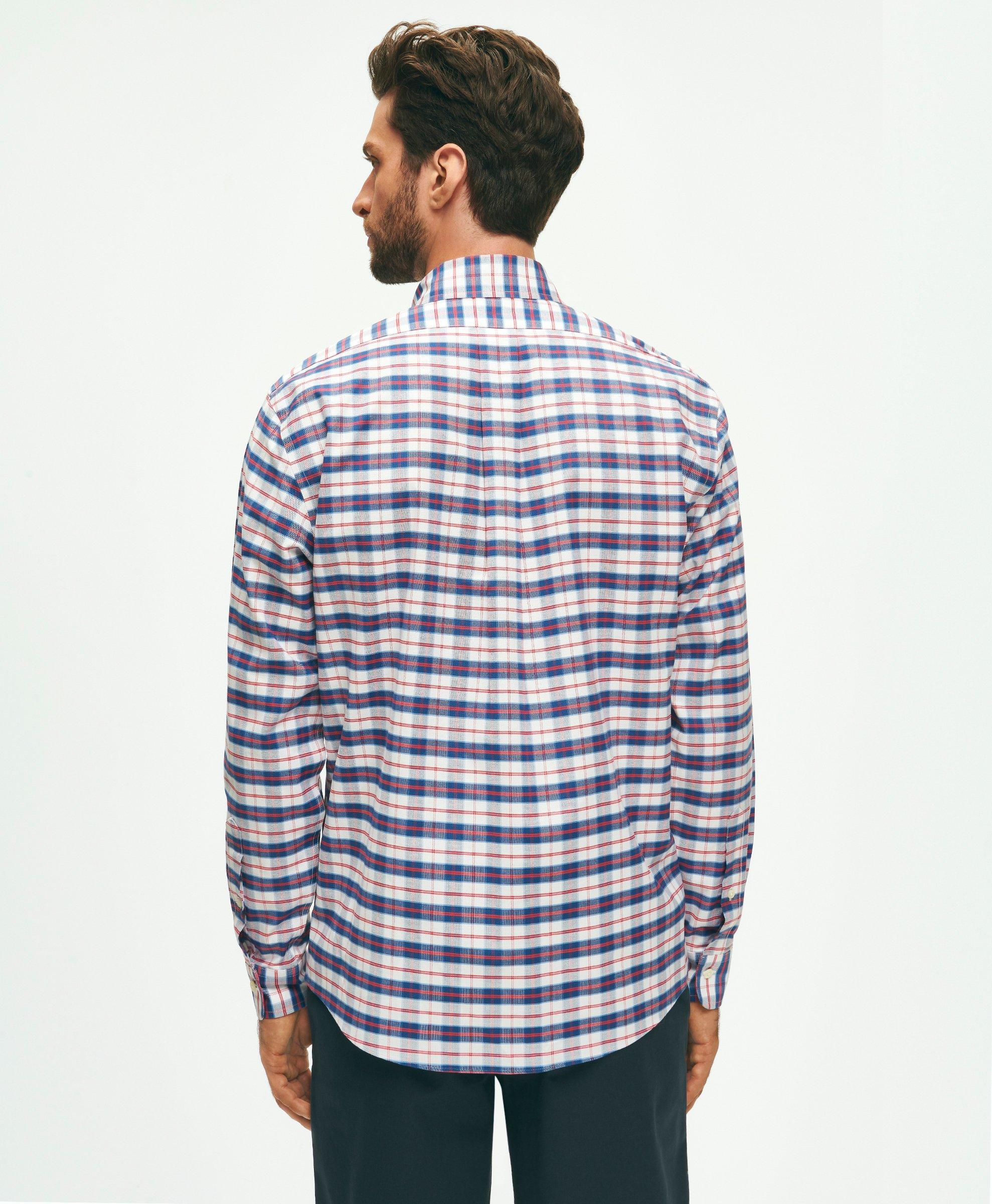 Mens Buttondown Collar Check Shirt