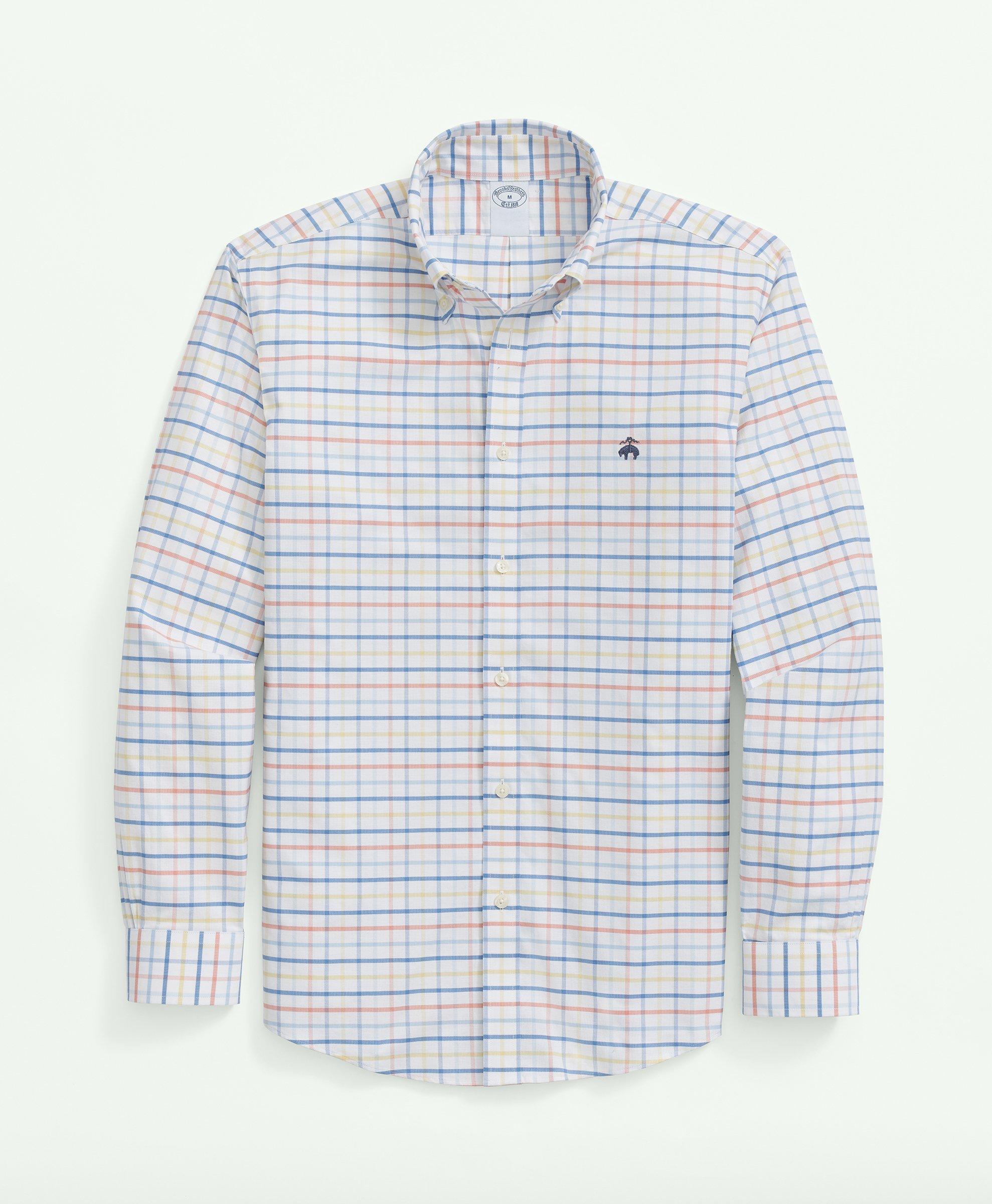 Stretch Cotton Non-Iron Oxford Polo Button Down Collar, Multi 