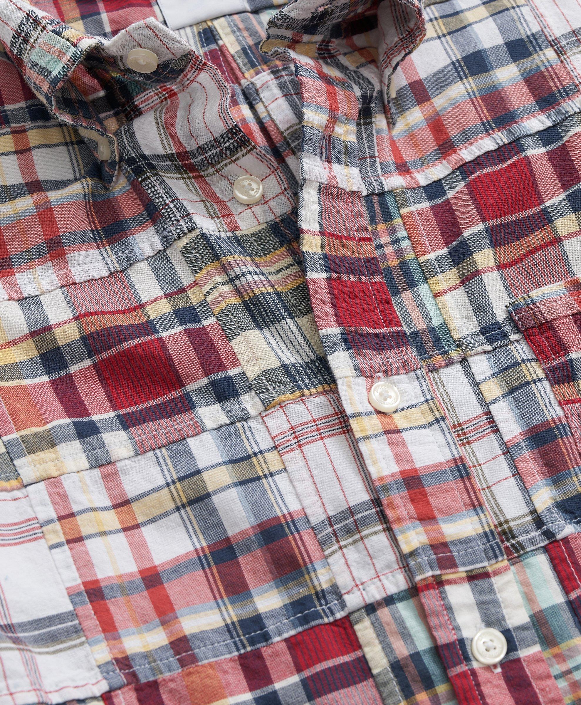 Cotton Madras Button-Down Collar Sport Shirt