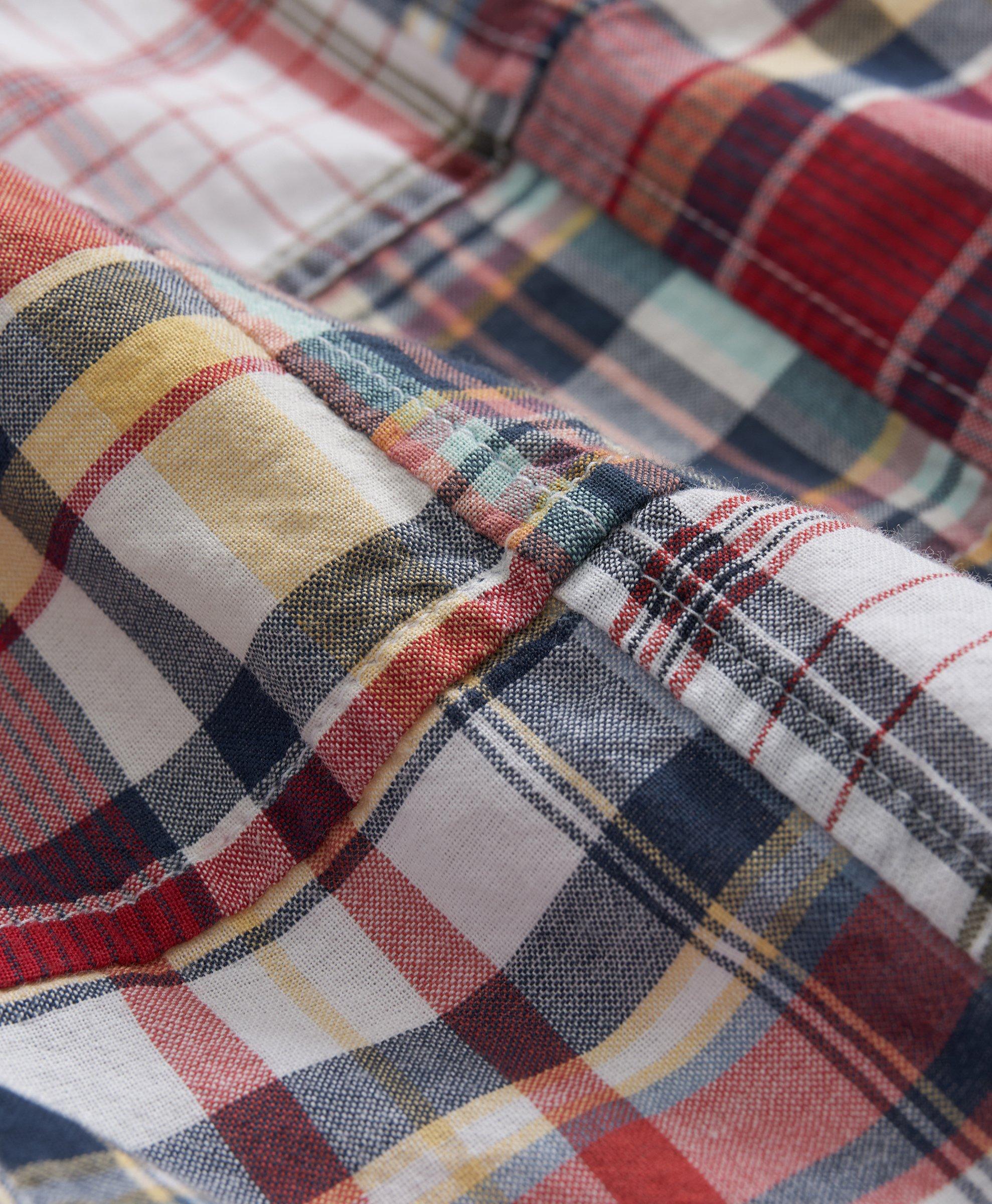 Cotton Madras Button-Down Collar Sport Shirt