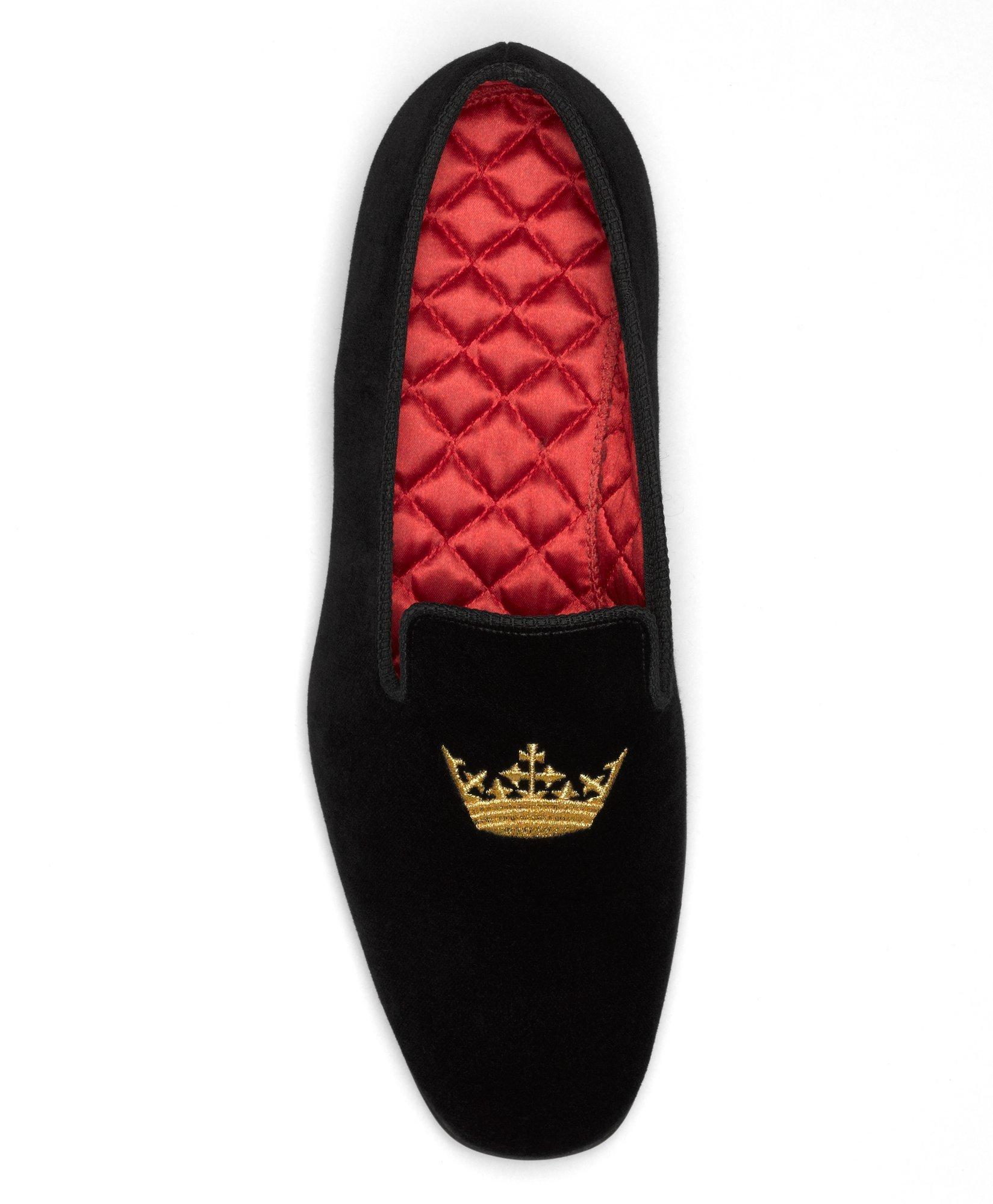 Mens velvet tuxedo online slippers