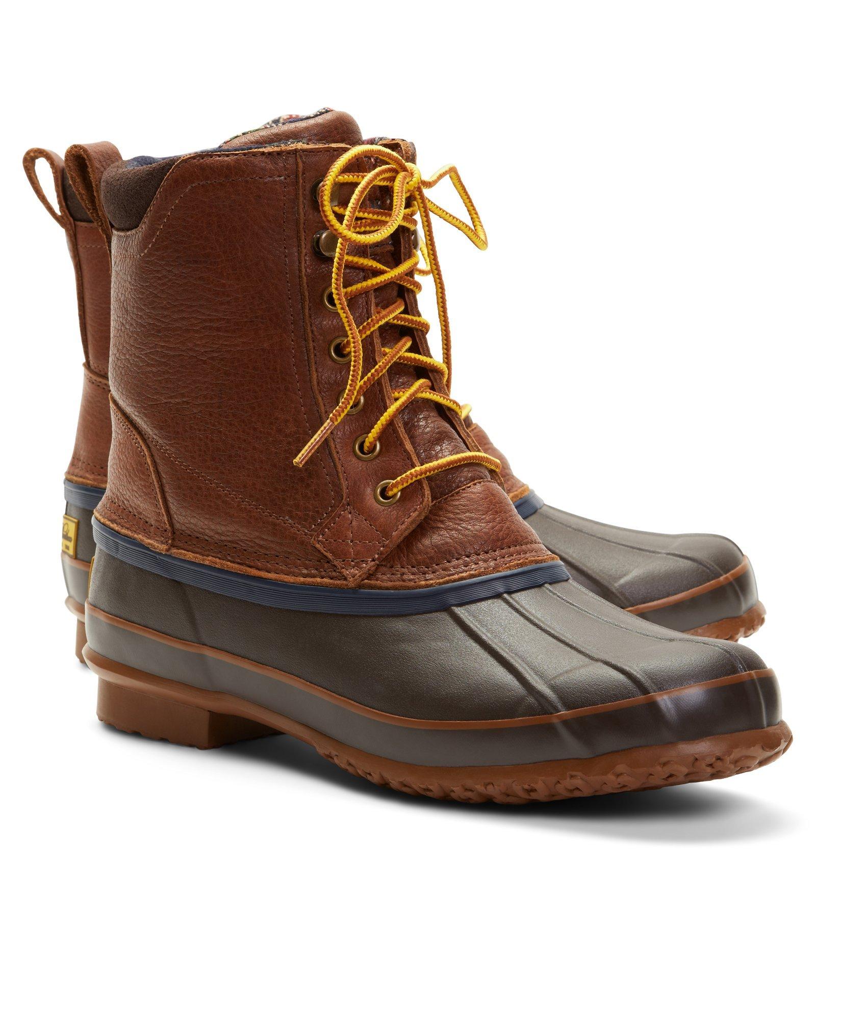 Blue and clearance brown duck boots