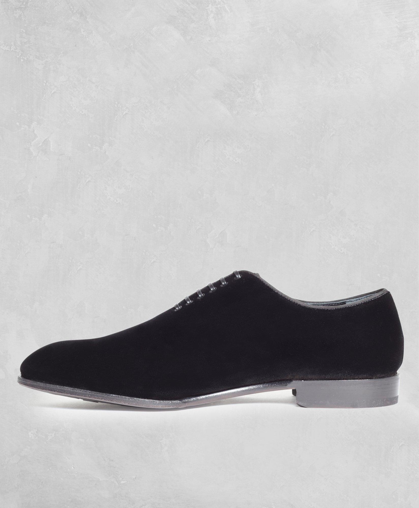 Black velvet cheap formal shoes