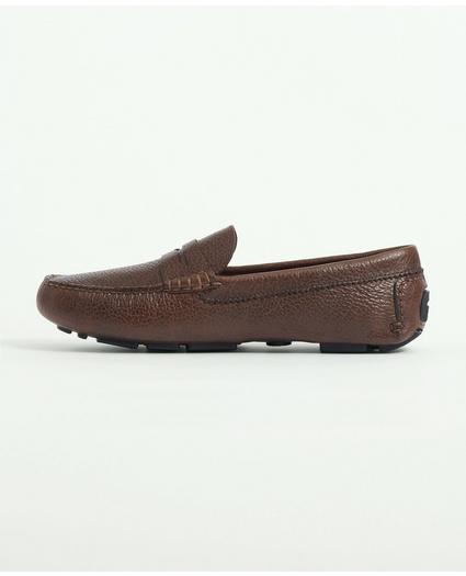 Pebbled Leather Driving Moccasins, image 3