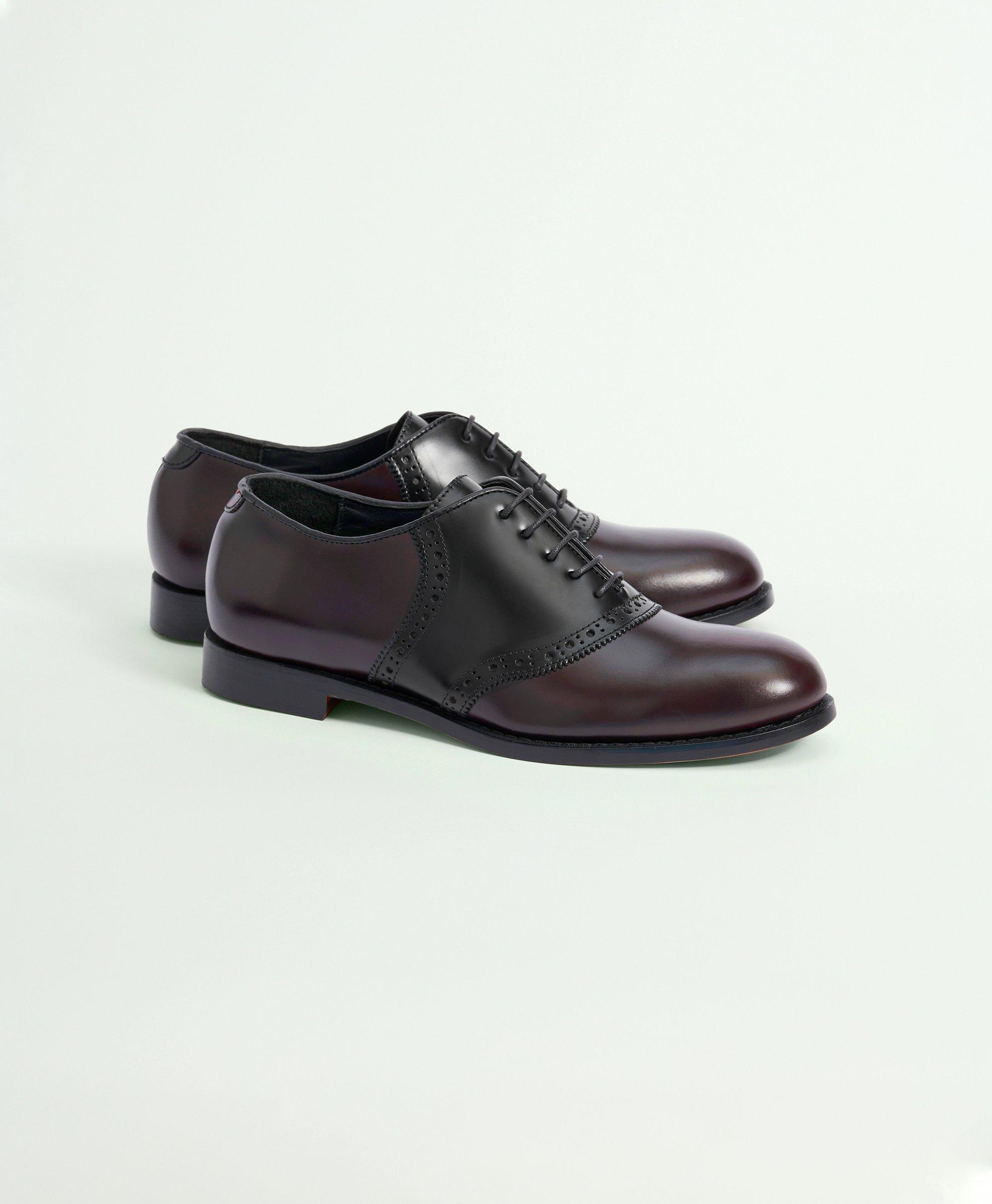 Patent leather sales saddle shoes