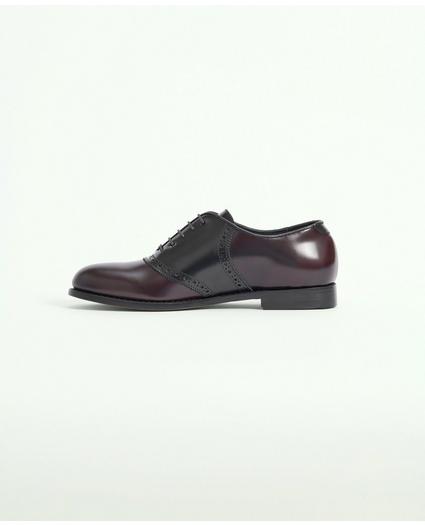Black and Brown Leather Saddle Shoes, image 2