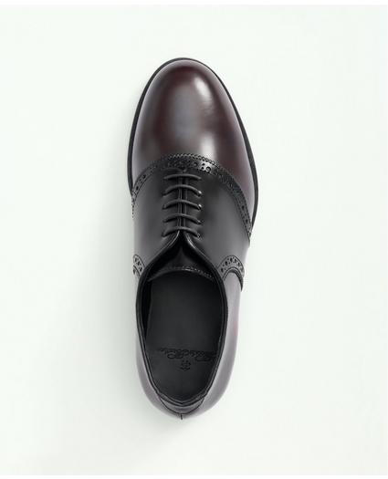 Black and Brown Leather Saddle Shoes, image 3