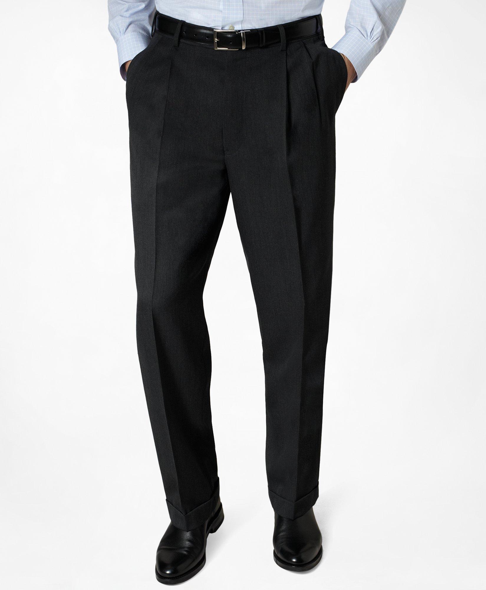 Brooks Brothers Madison Fit Pleat Front Covert Twill Trousers