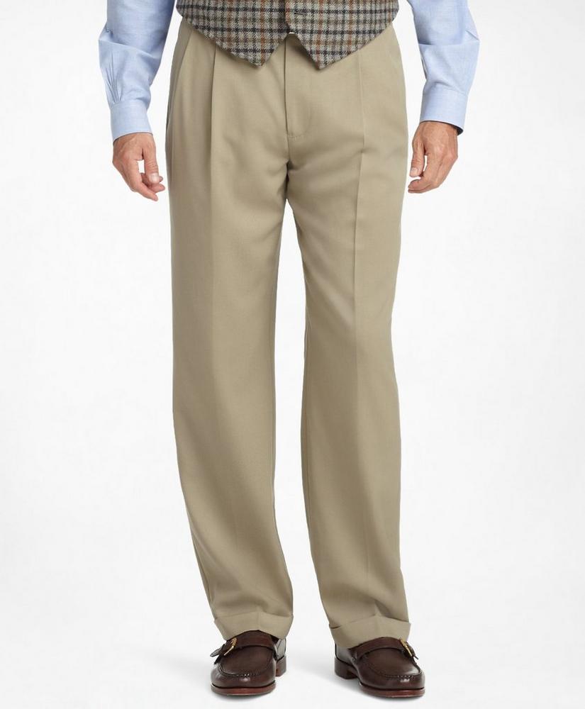 Madison Fit Pleat-Front Classic Gabardine Trousers, image 1