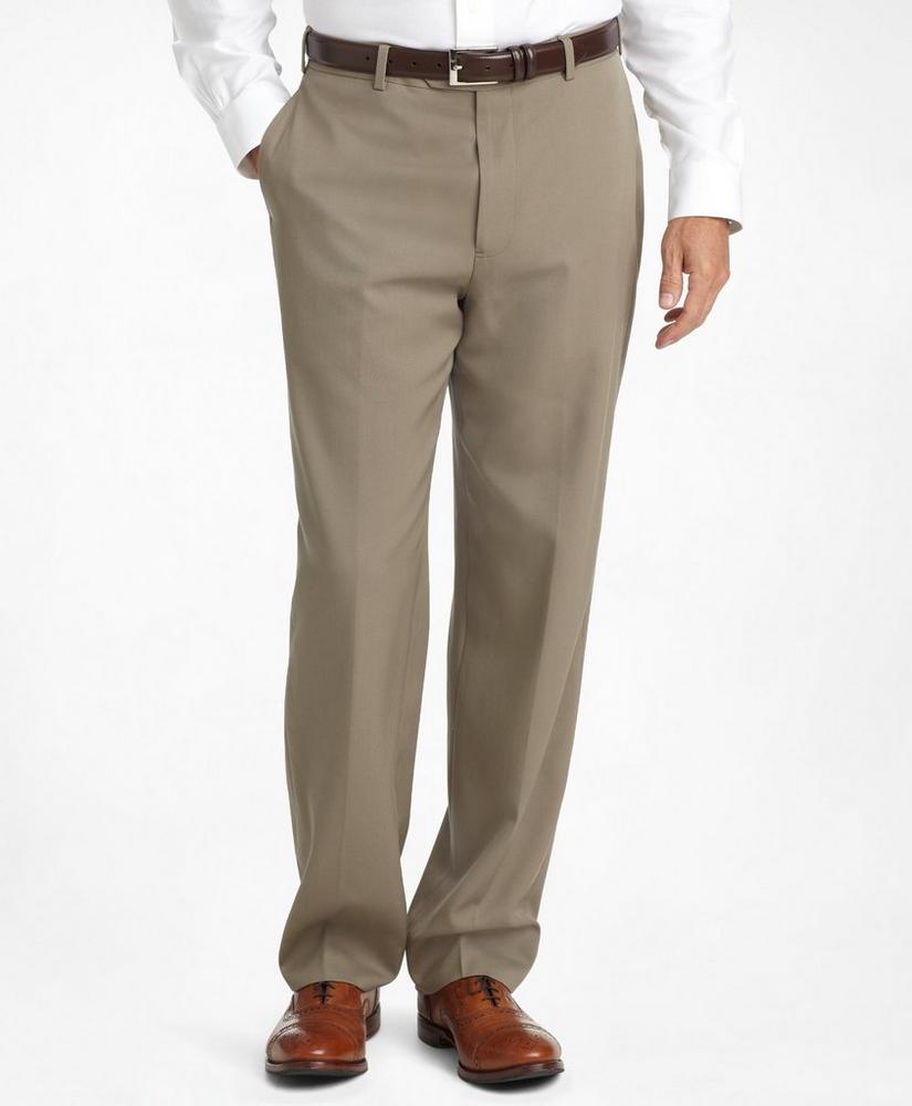 Regular Fit Plain-Front Classic Pants | Brooks Brothers