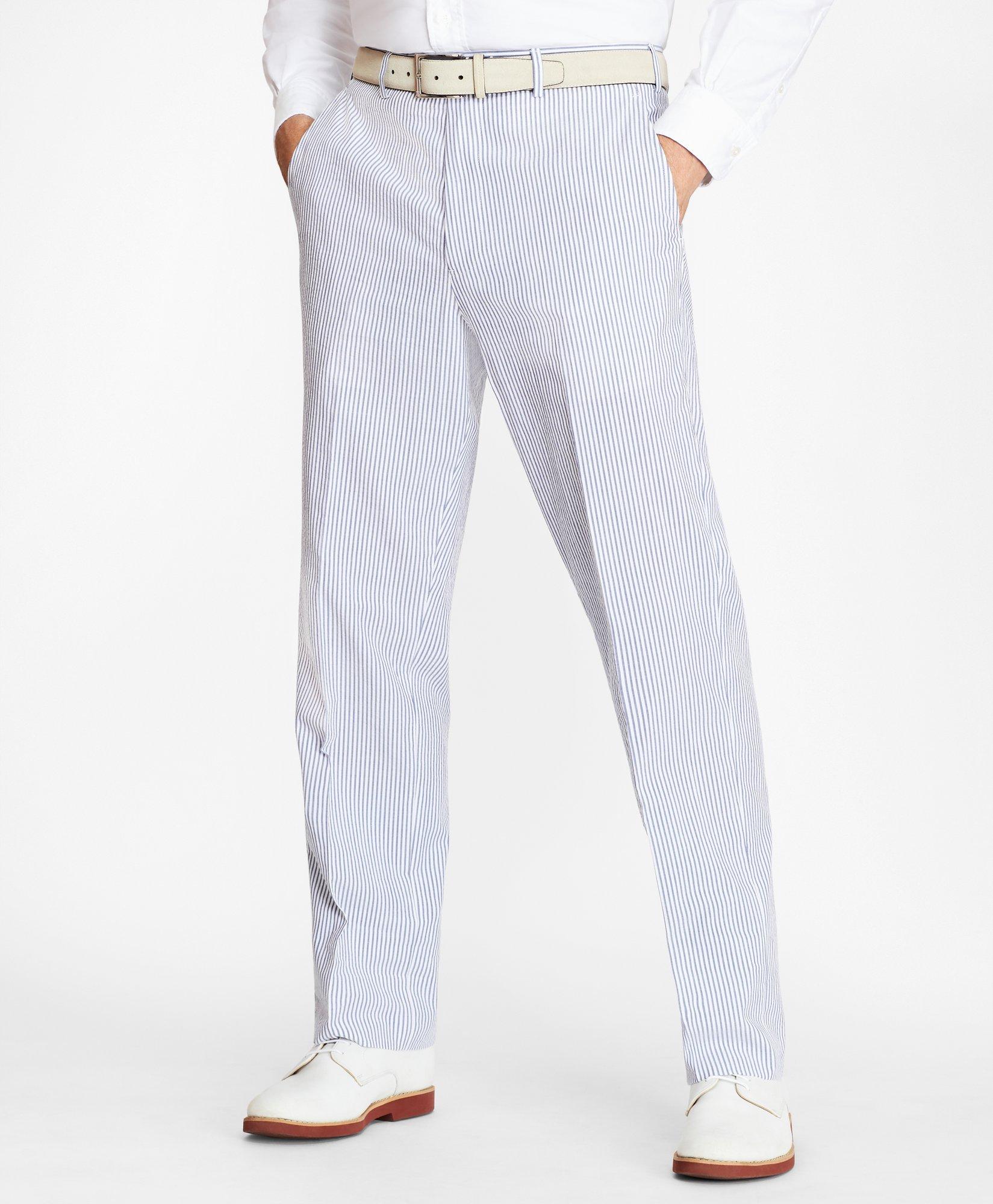 Regent Fit Stripe Seersucker Trousers