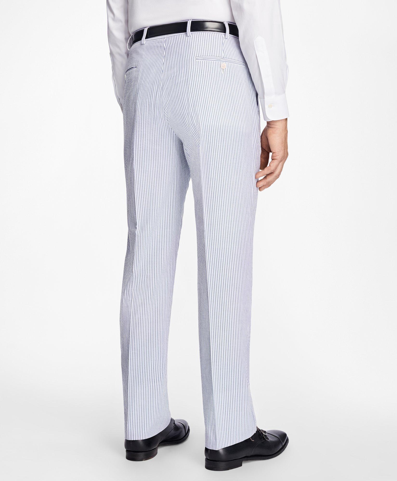 Regent Fit Stripe Seersucker Trousers