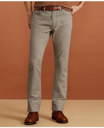 Golden Fleece® Five-Pocket Stretch Cotton-Linen Trousers, image 1