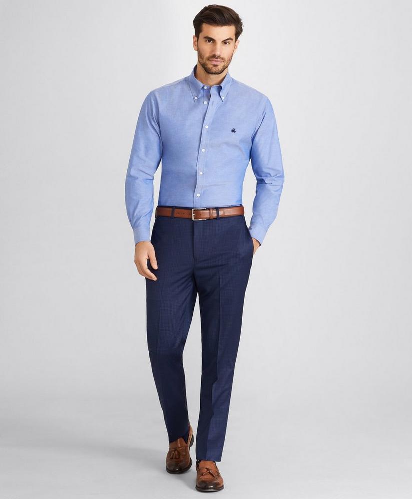 Brooks Brothers Flex Regent-Fit Micro-Check Wool Trousers, image 2