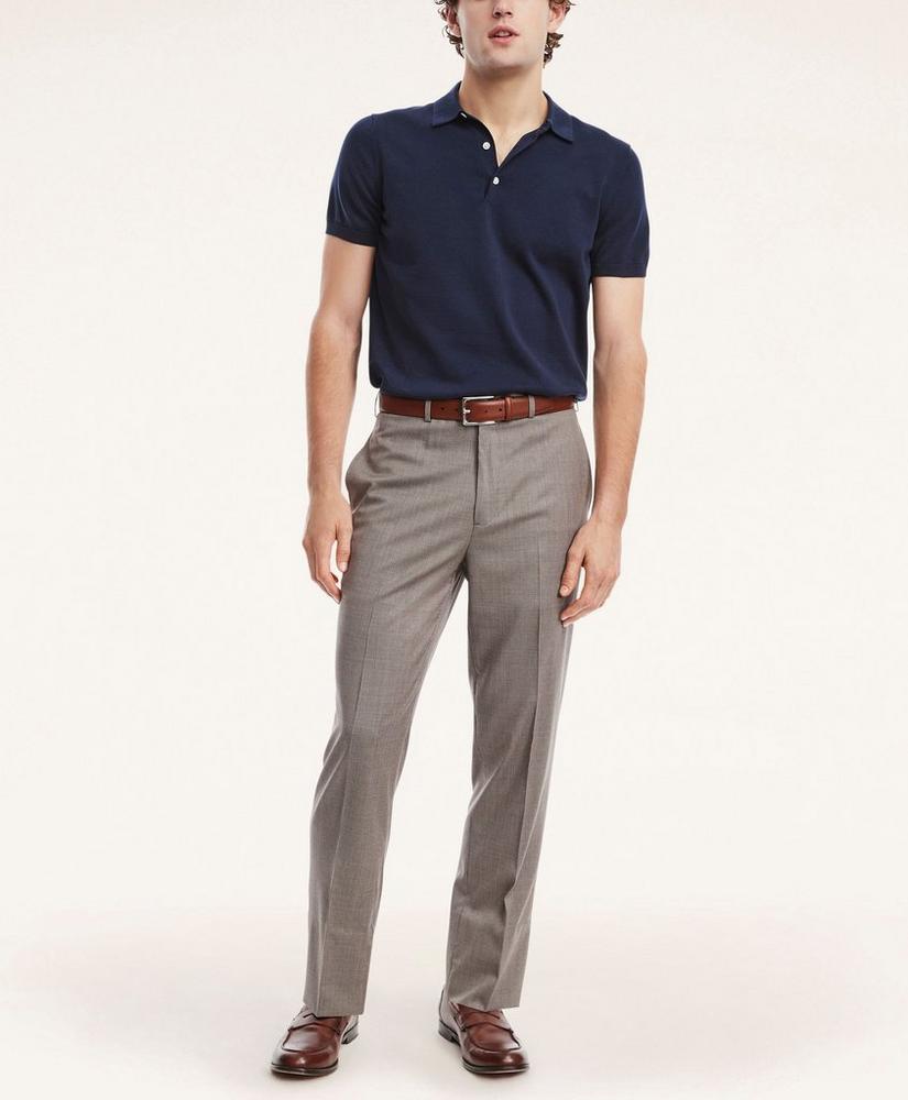 BrooksFlex™ Madison-Fit  Mini-Houndstooth Wool Trousers, image 2