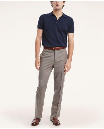 BrooksFlex™ Madison-Fit  Mini-Houndstooth Wool Trousers, image 2