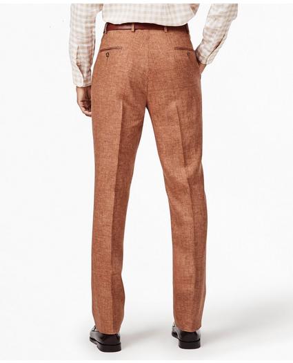 Regent Fit Single-Pleat Linen Trousers, image 3