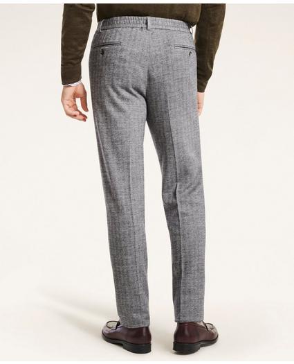 Regent Fit Single-Pleat Herringbone Trousers, image 3