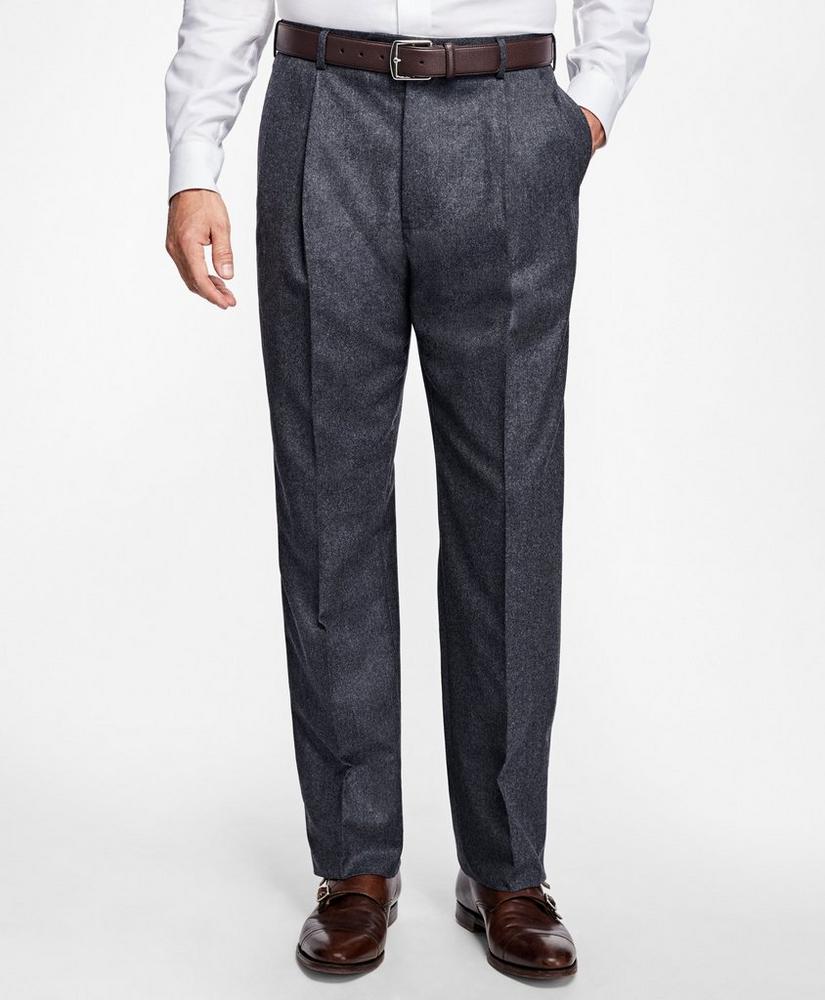 Madison Fit Wool Flannel Pleat-Front Trousers, image 1