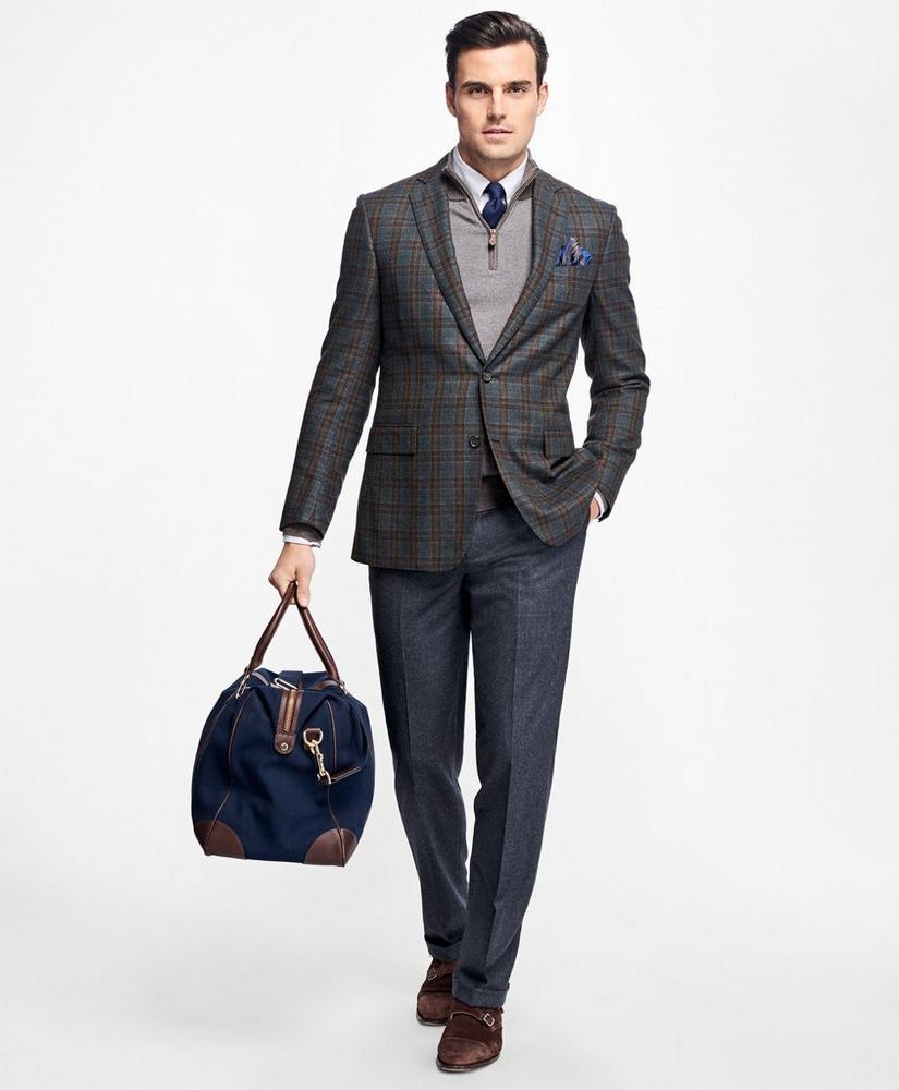 Regent Fit Wool Flannel Trousers, image 2