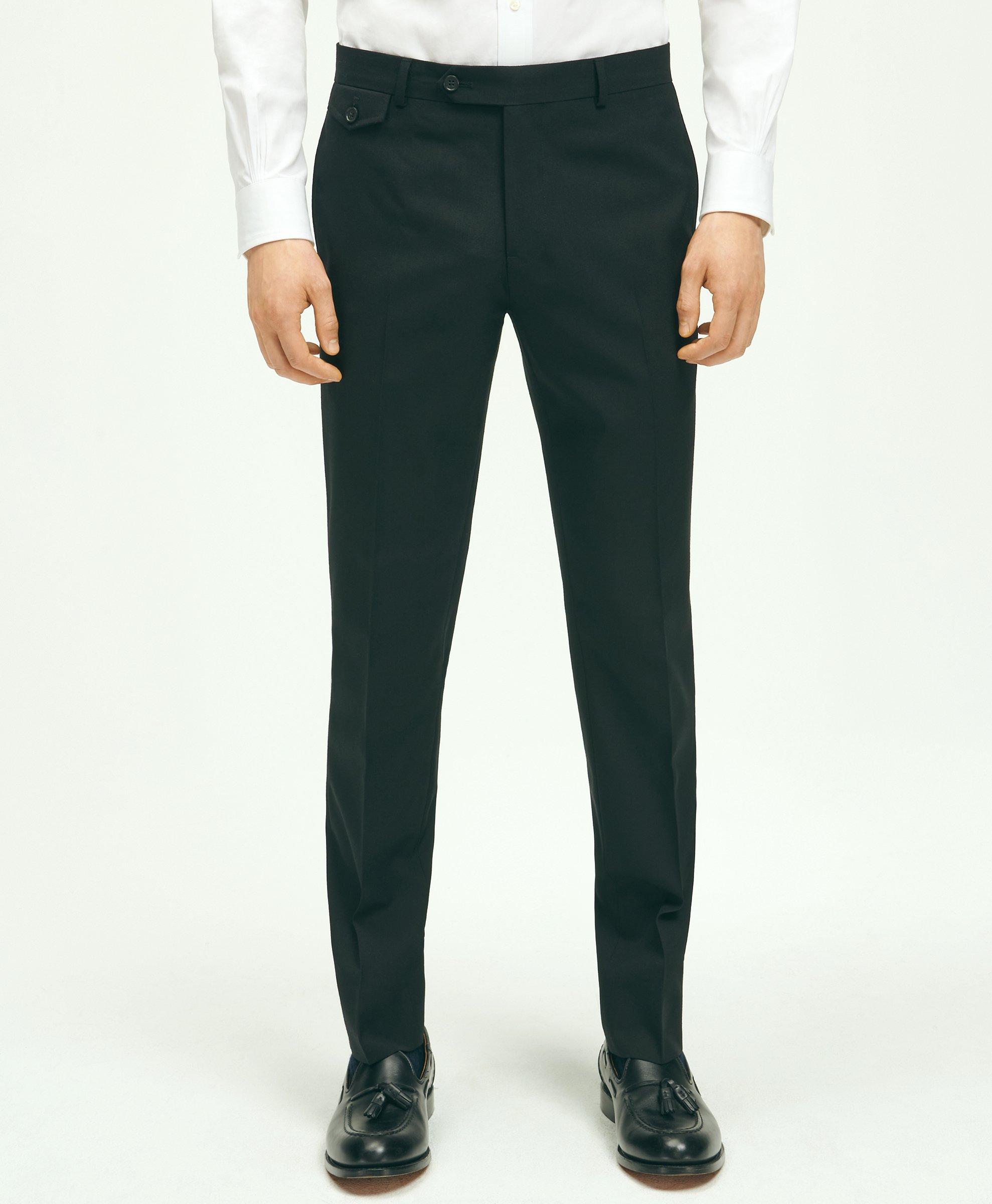 Tan Slim Fit Flat Front Dress Pants – Flex Suits