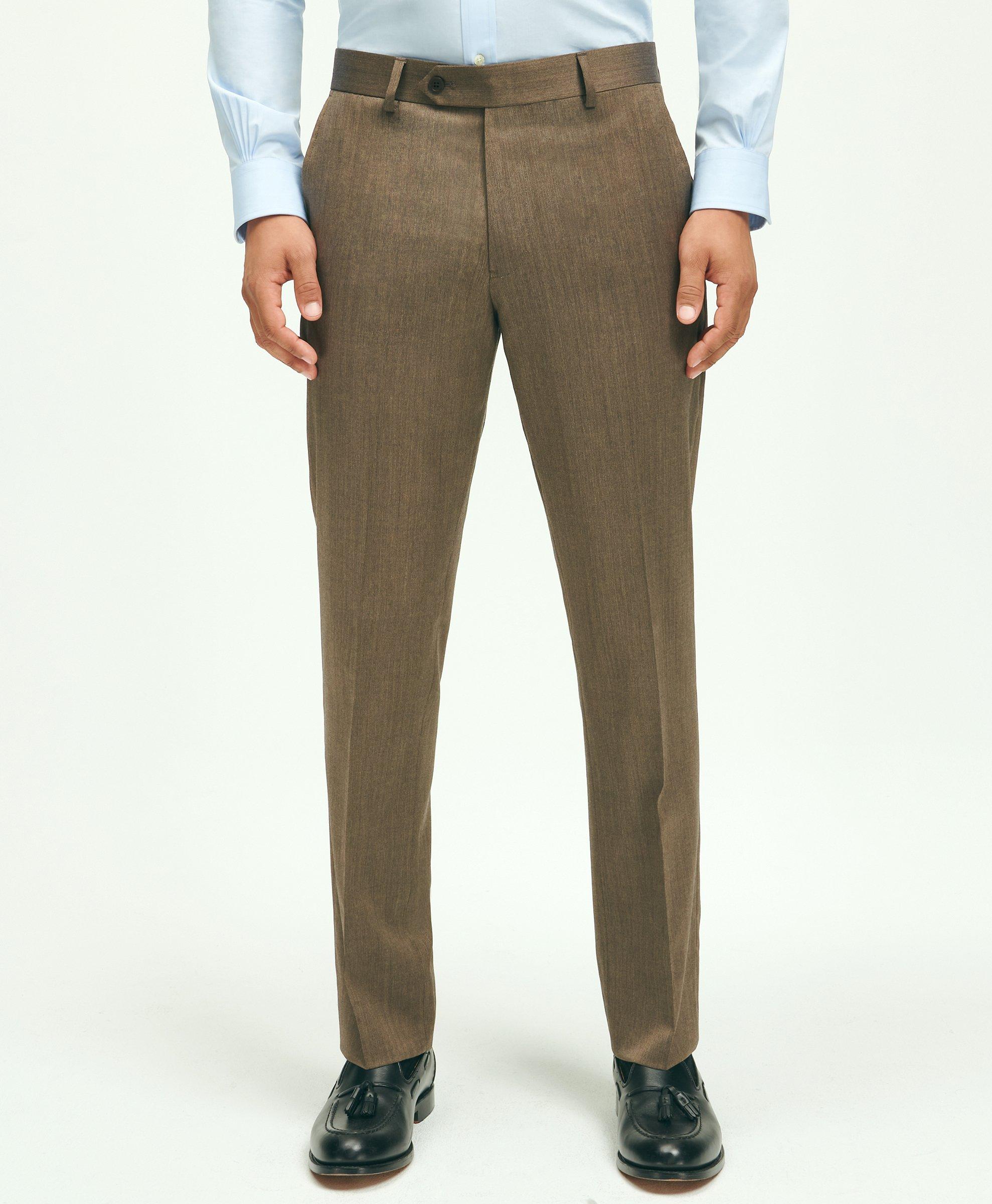 Classic Fit Wool Herringbone 1818 Dress Trousers