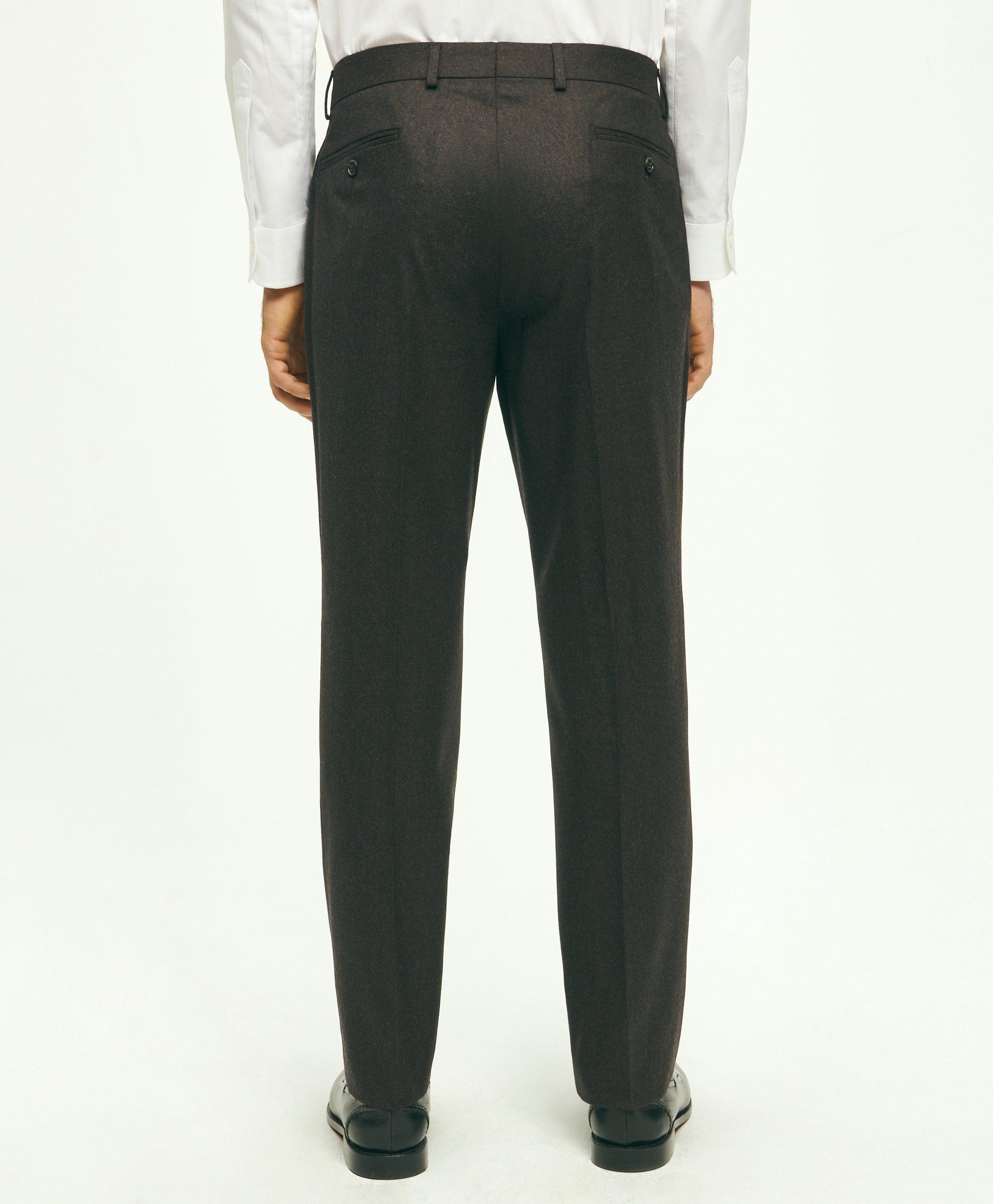 Classic Fit Wool Flannel Dress Pants