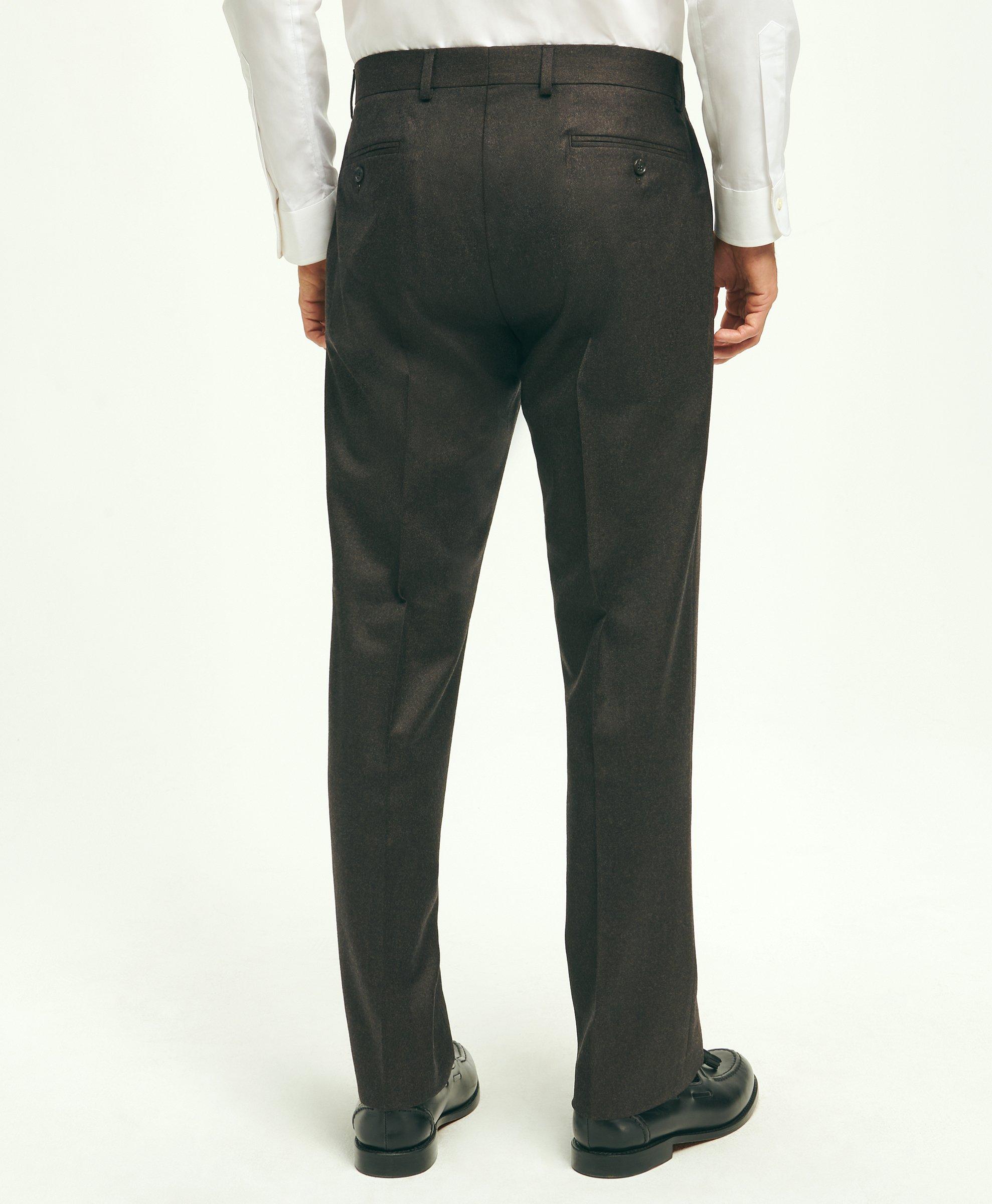 Traditional Fit Wool Flannel Dress Pants