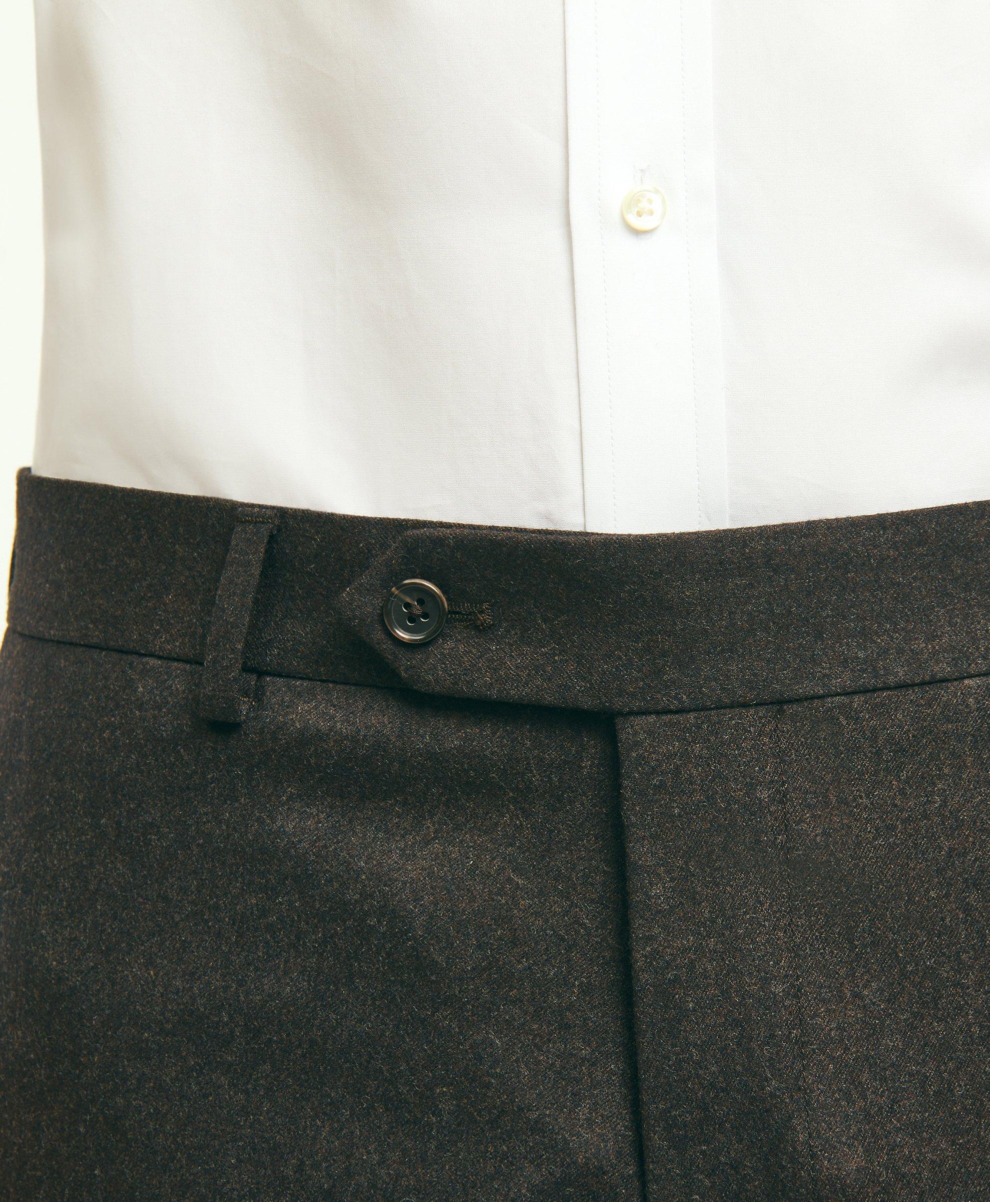 Slim Fit Wool Flannel Dress Pants