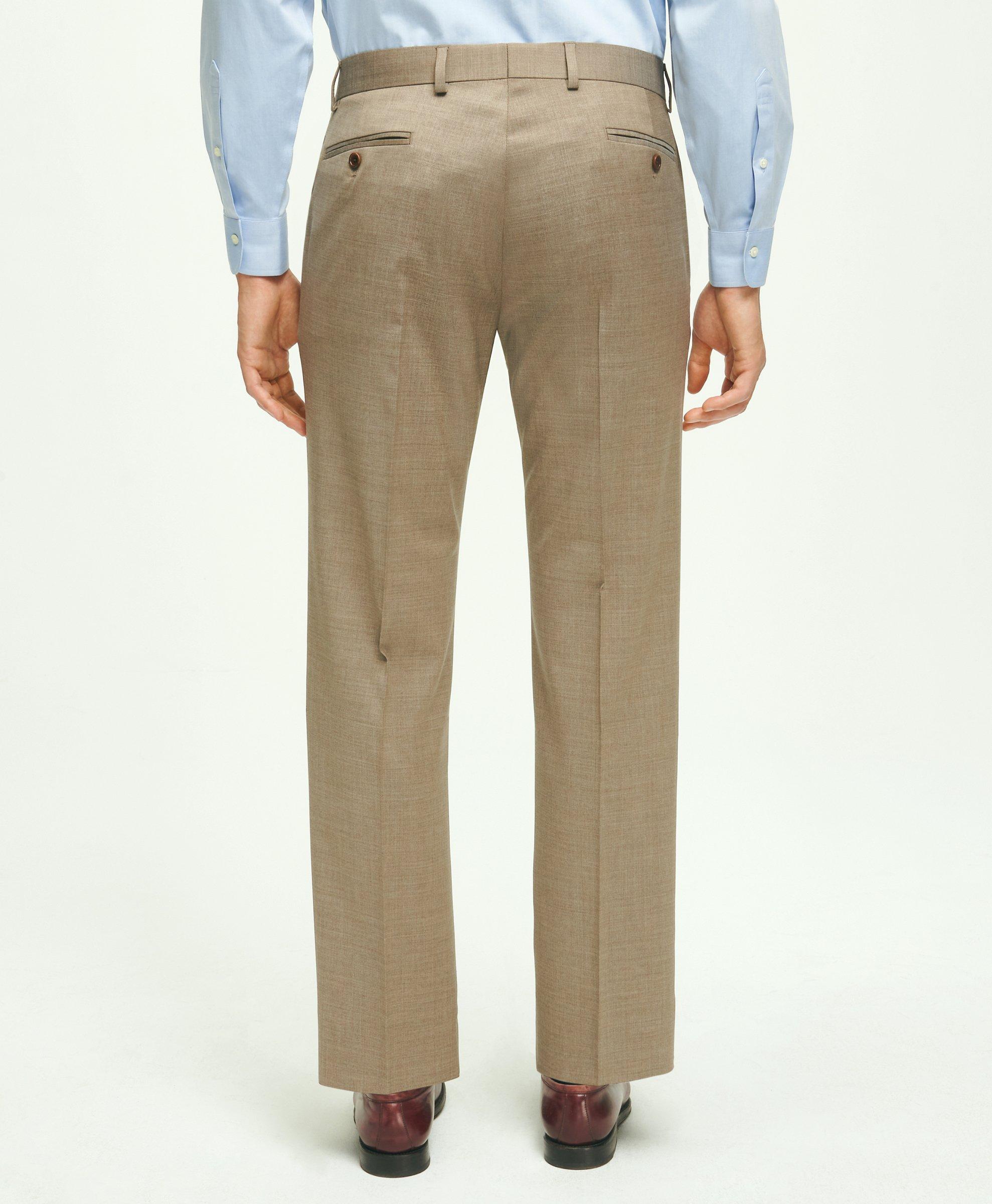 Brooks Brothers Madison Fit Plain Front Cotton Dress Trousers, $168, Brooks Brothers