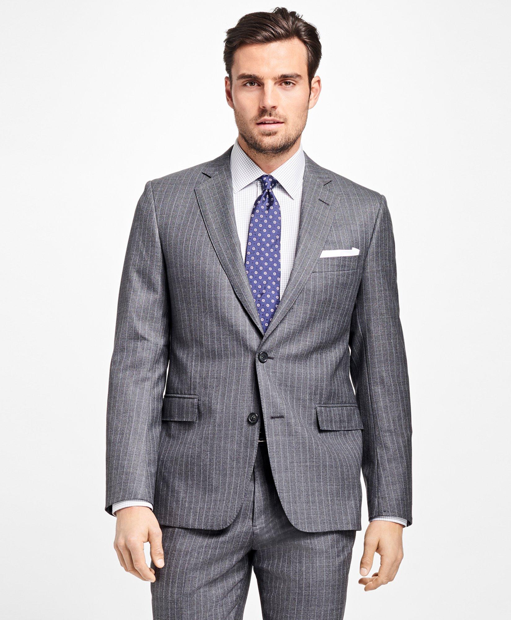 Regent Fit Textured Alternating Stripe 1818 Suit