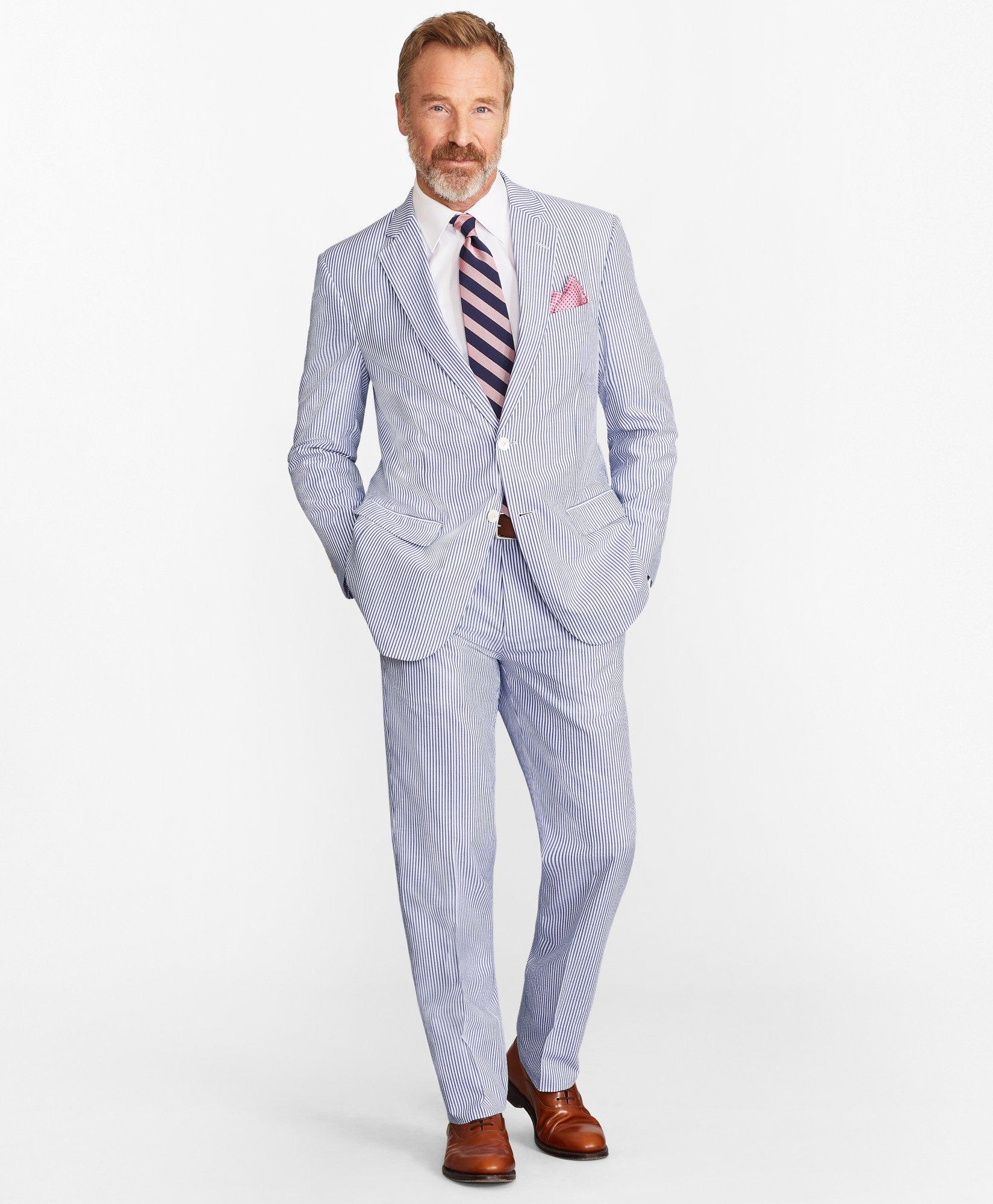 Madison Fit Stripe Seersucker Suit