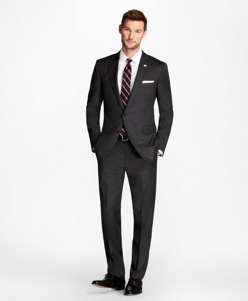 Regent Fit Grey Herringbone 1818 Suit, image 1