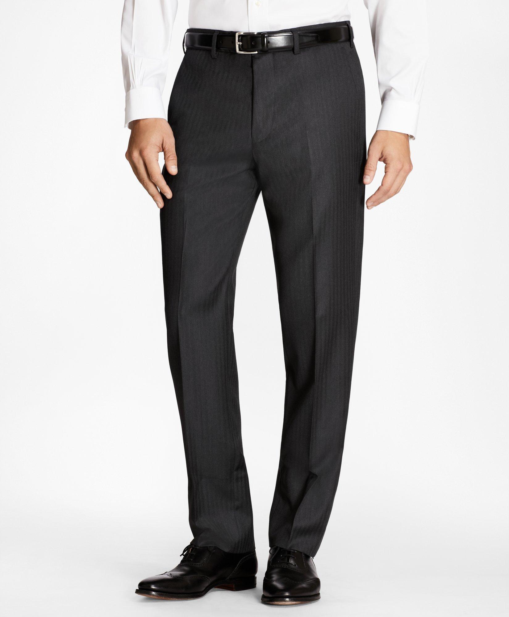 Classic suit trousers in dark grey, John Crocket