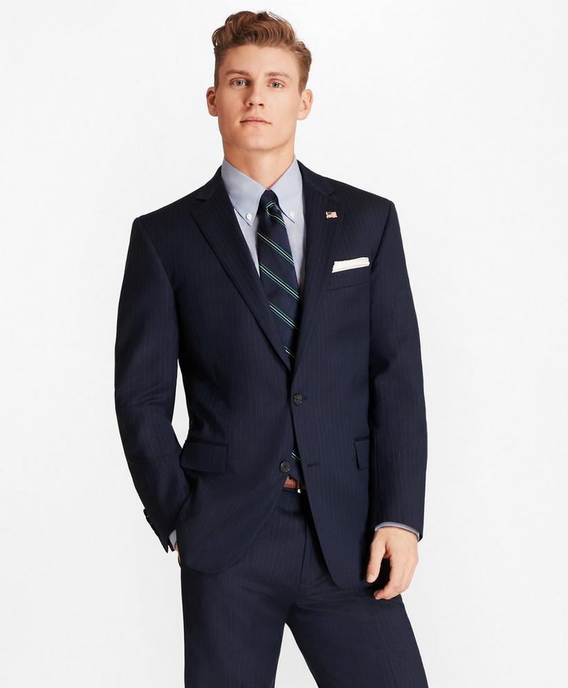 Regent Fit Saxxon™ Wool Bead Stripe 1818 Suit, image 1