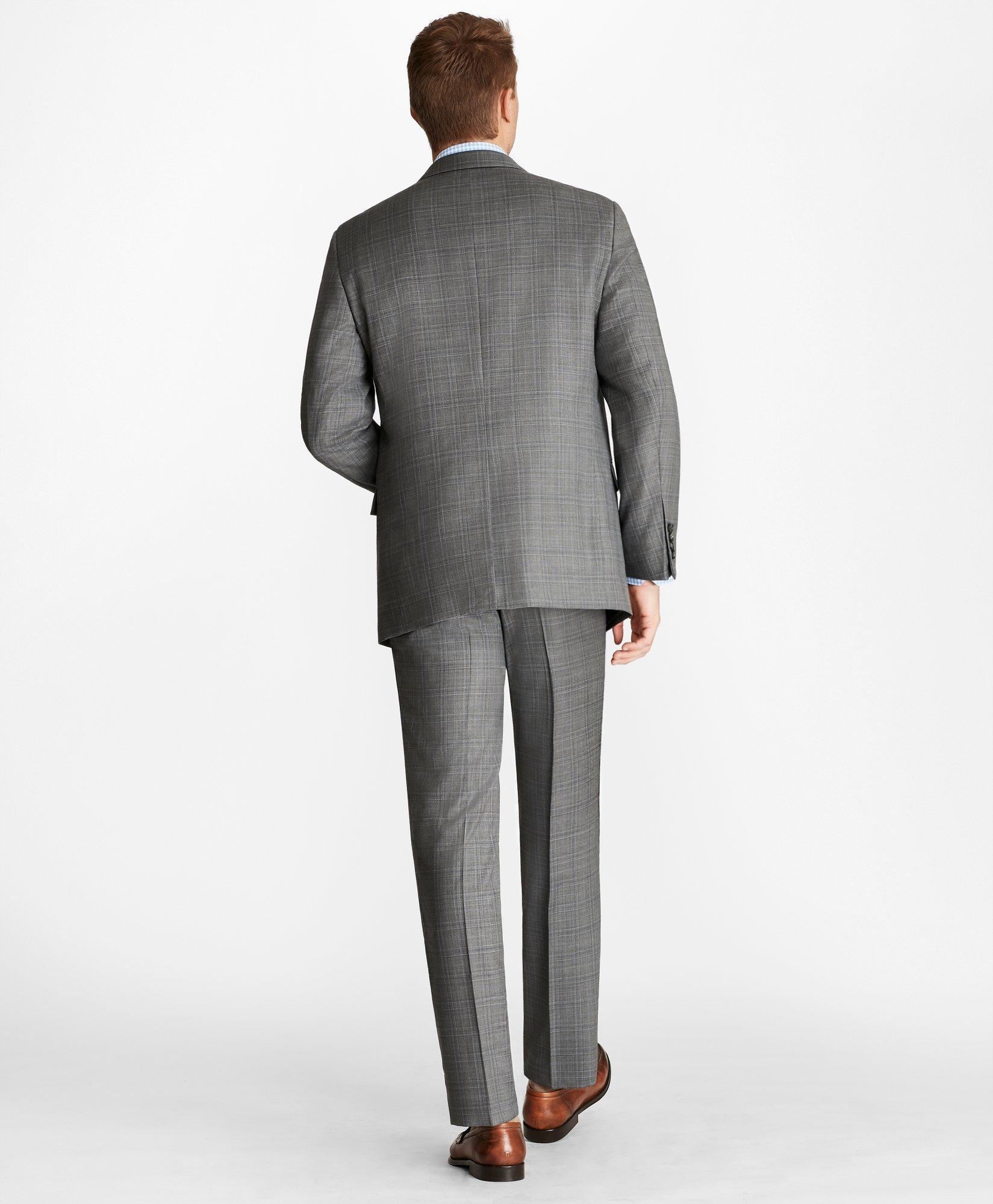 Regent Fit Saxxon™ Wool Plaid 1818 Suit