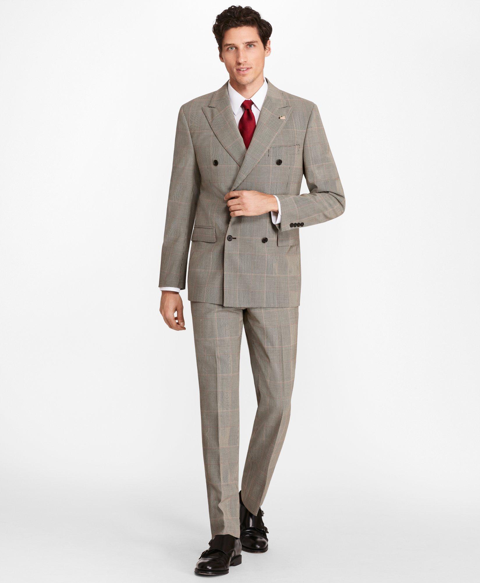 BROOKS BROTHERS Normal Bel Duble Paça Standart Gri Erkek Pantolon BBFW24MPT008