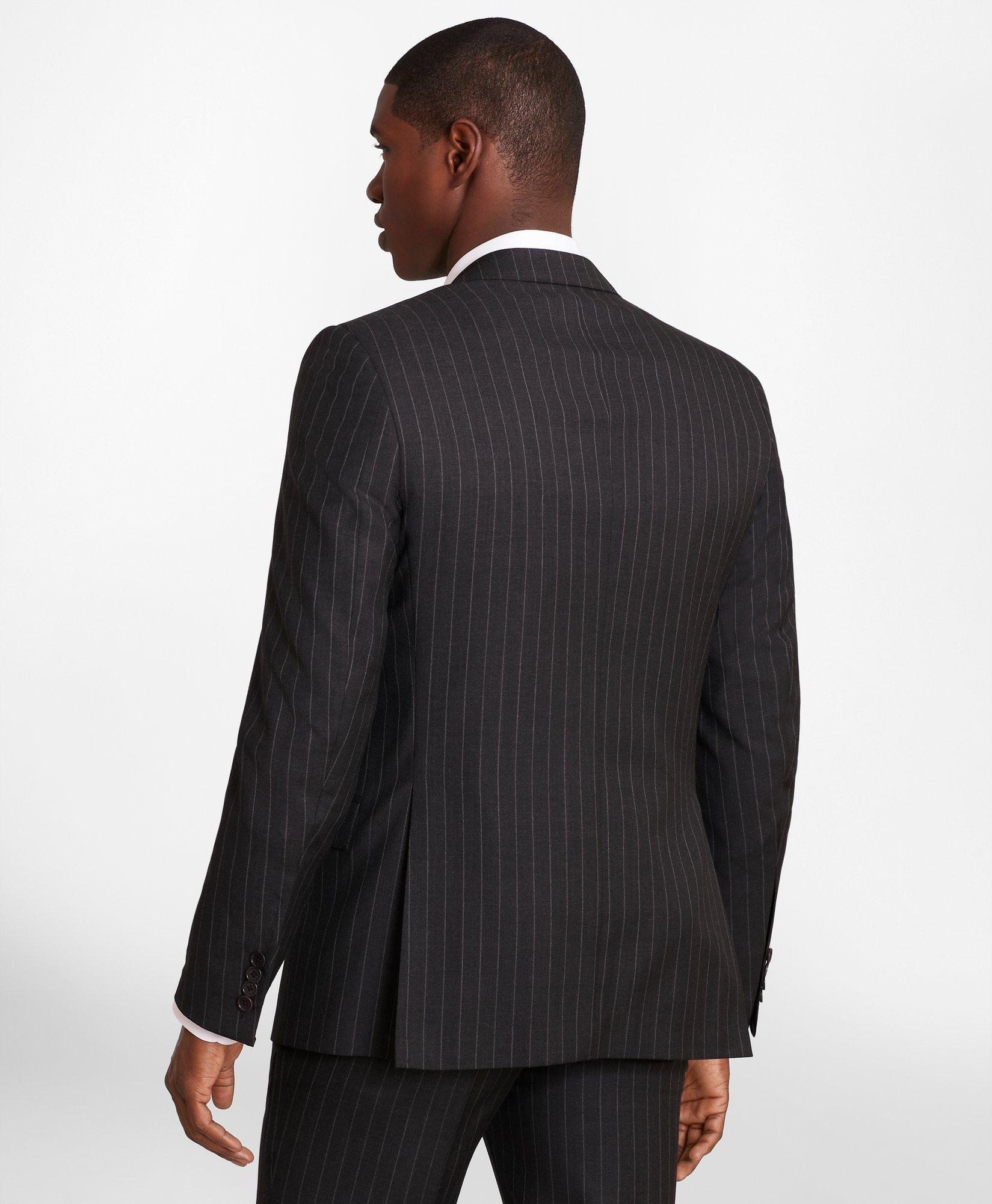 Brooks Brothers Regent-Fit Striped Wool Twill Suit Pants