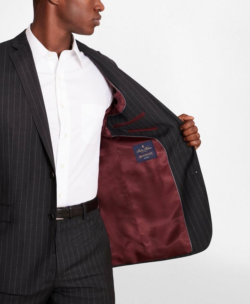 BrooksGate™ Regent-Fit Striped Wool Twill Suit Jacket, image 5