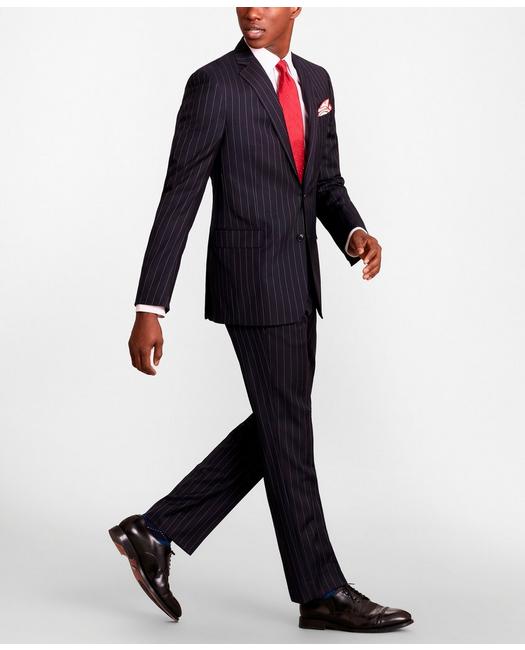 Brooks Brothers Regent-Fit Bead-Stripe Wool Twill Suit Pants