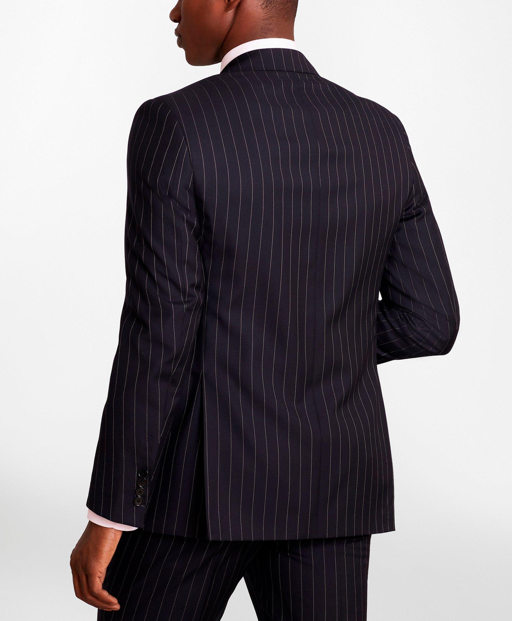 Athletic Stripe Tall Men's Jacket in Navy-White Stripe