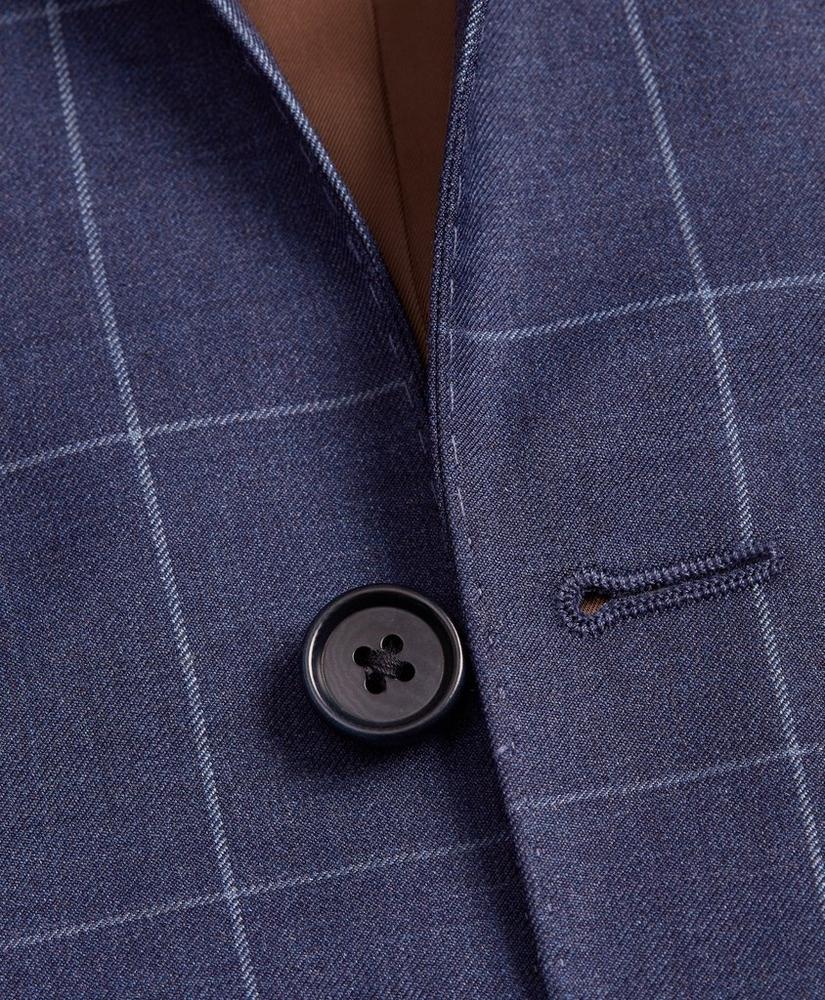 BrooksGate™ Regent-Fit Windowpane Wool Twill Suit Jacket, image 2