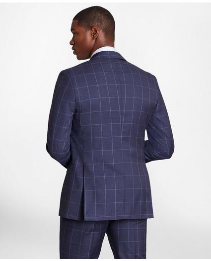 BrooksGate™ Regent-Fit Windowpane Wool Twill Suit Jacket, image 4