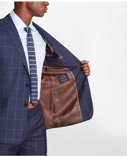 BrooksGate™ Regent-Fit Windowpane Wool Twill Suit Jacket, image 5