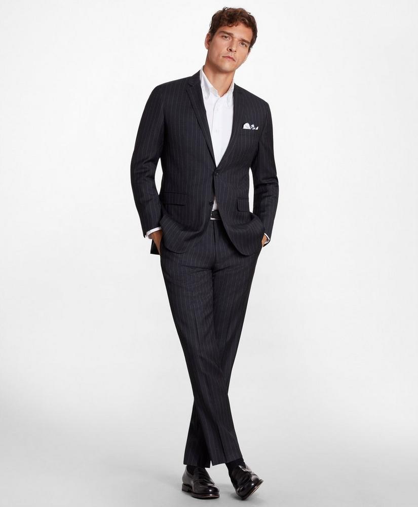 BrooksGate™ Milano-Fit Striped Wool Twill Suit Jacket, image 3