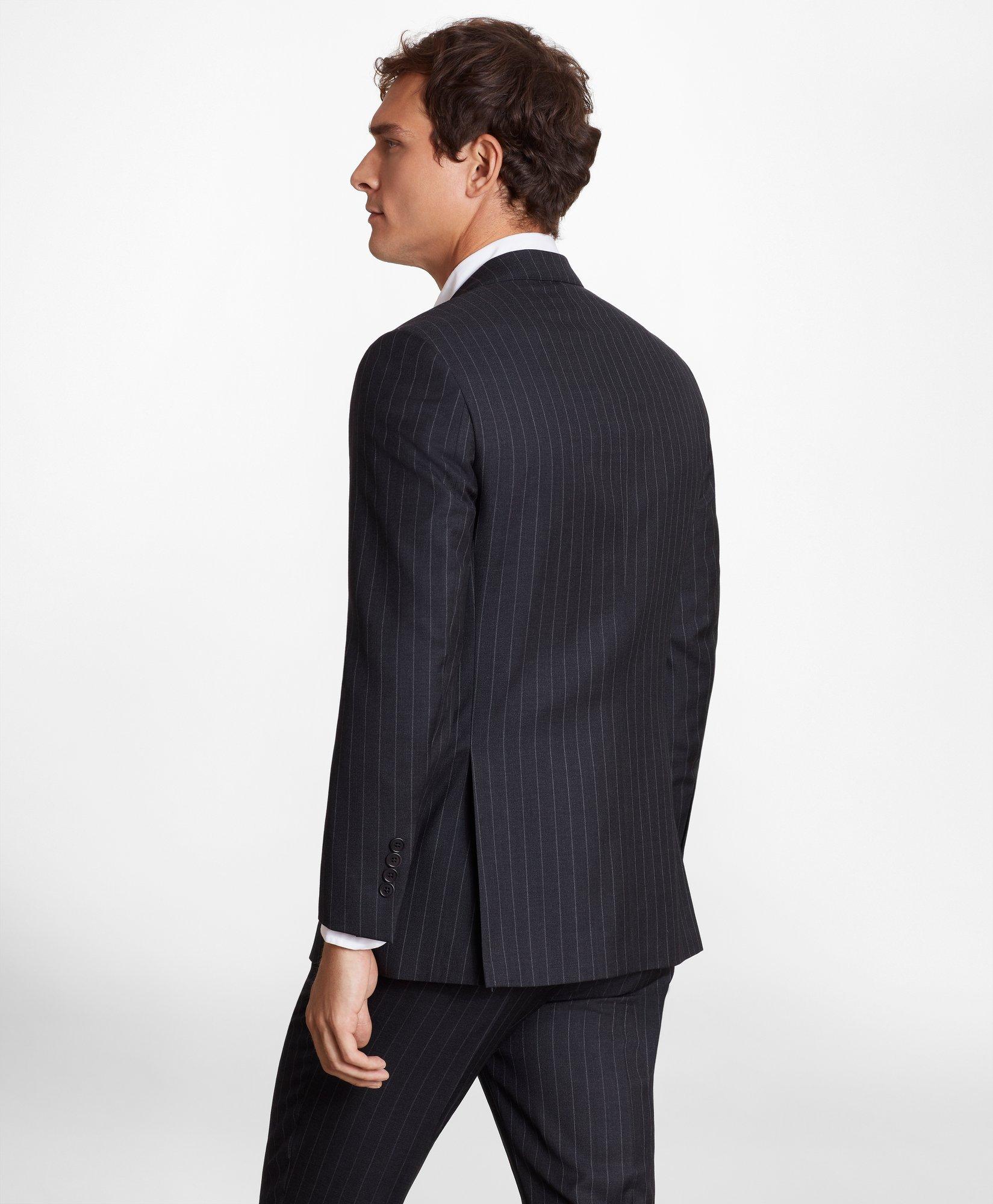 Brooks Brothers Milano-Fit Striped Wool Twill Suit Jacket