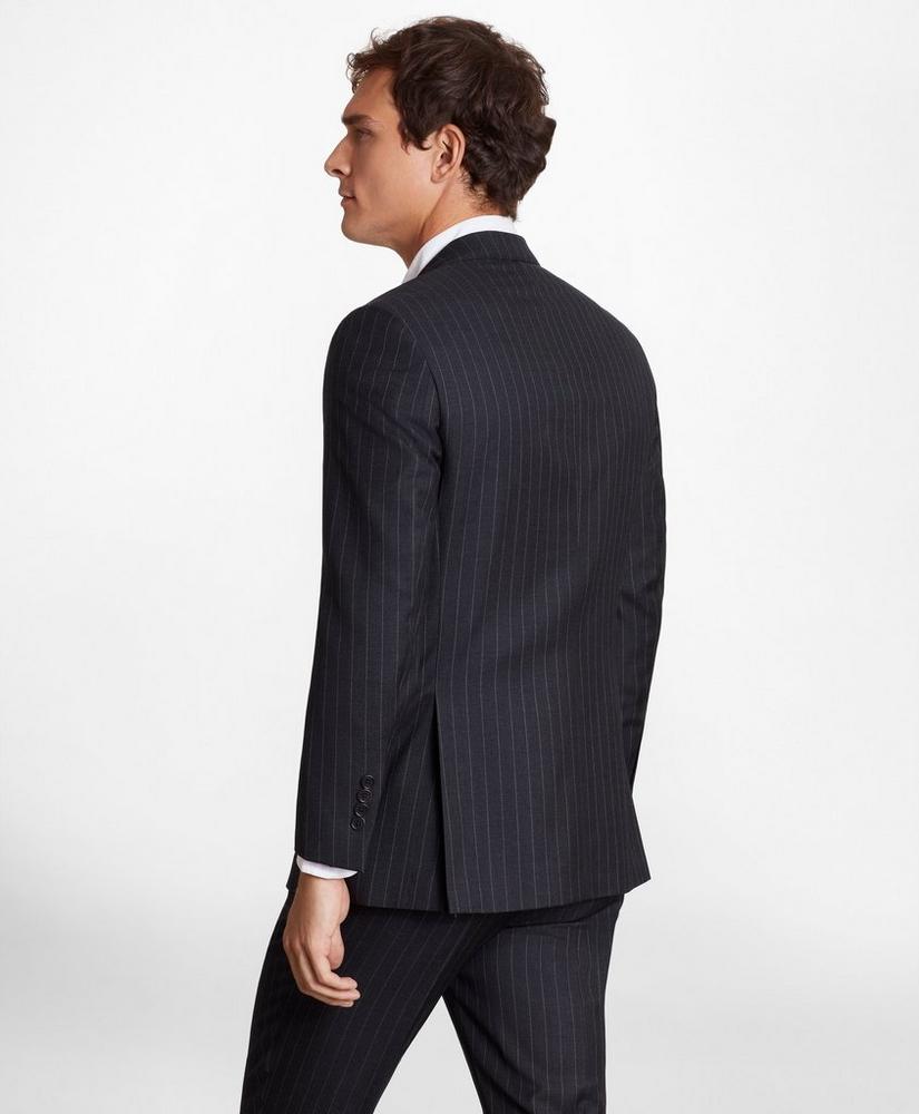 BrooksGate™ Milano-Fit Striped Wool Twill Suit Jacket, image 4