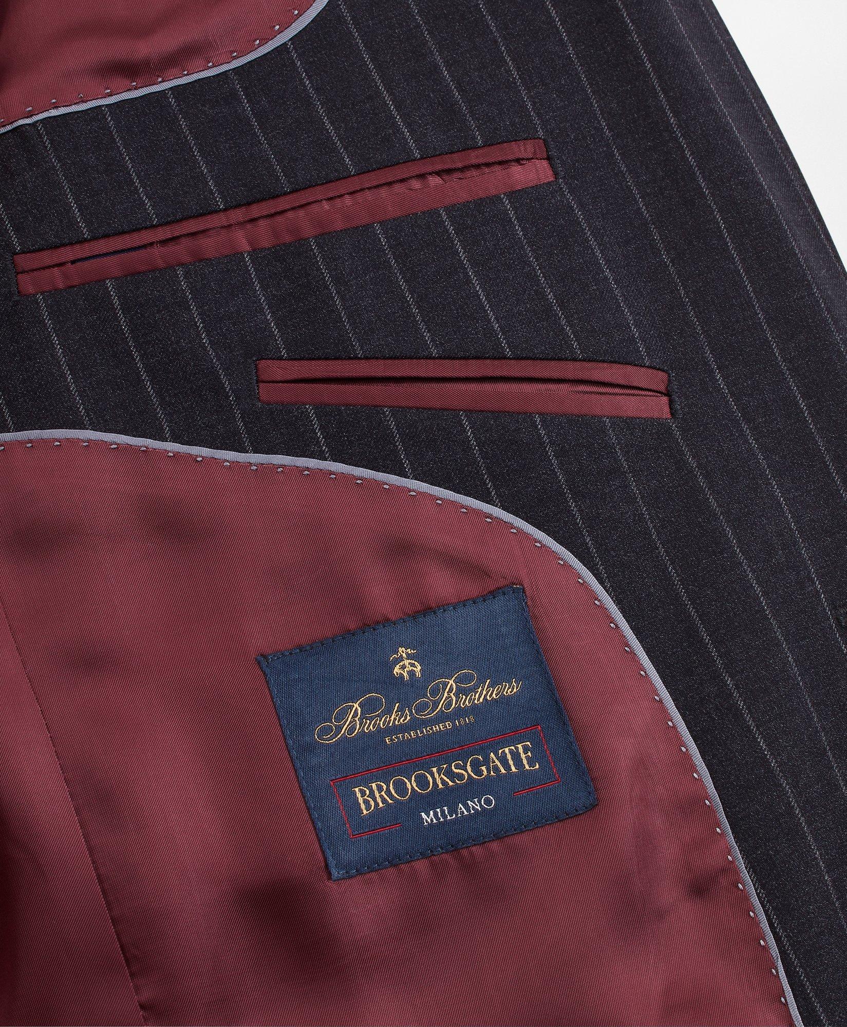 Brooks Brothers Milano-Fit Striped Wool Twill Suit Jacket