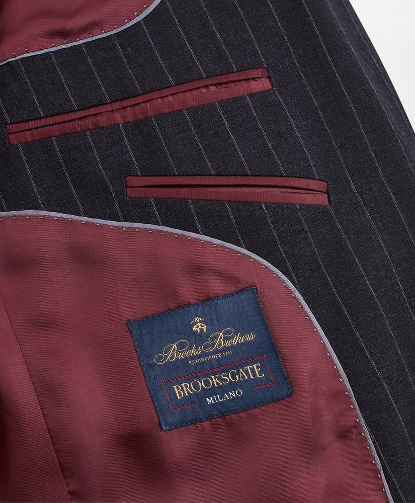 Brooks Brothers Milano-Fit Striped Wool Twill Suit Jacket, image 5