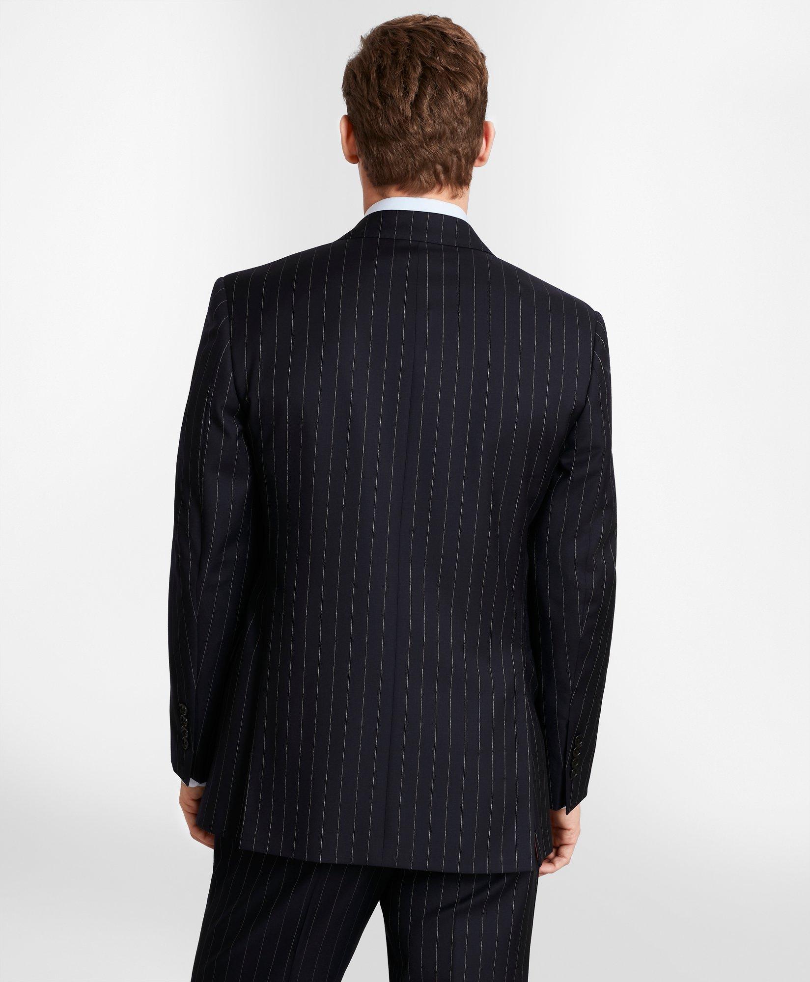 Brooks Brothers Milano-Fit Bead-Stripe Twill Suit Jacket